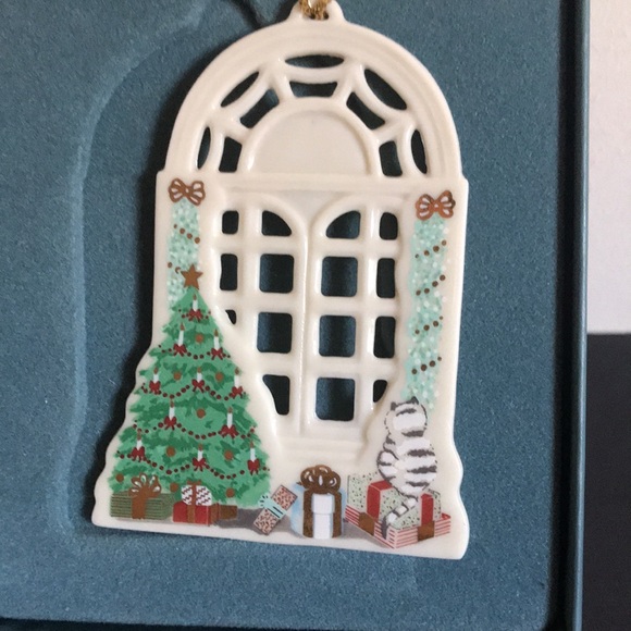 VTG LENOX Christmas Ornament Bone China in Box #02 1991 HOME WINDOW 3.5" USA - Picture 5 of 6